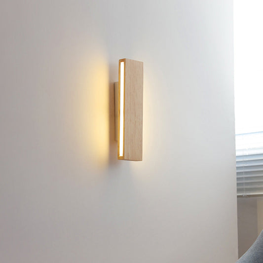 Wall Light With Rotatable Wood LED Design