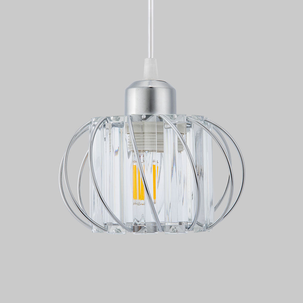 Pendant Light Black Glass Globe Ceiling Fixture