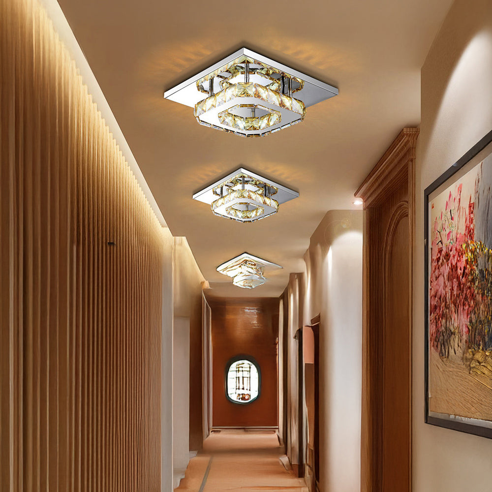 Ceiling Light Crystal LED Modern Flush Fixture