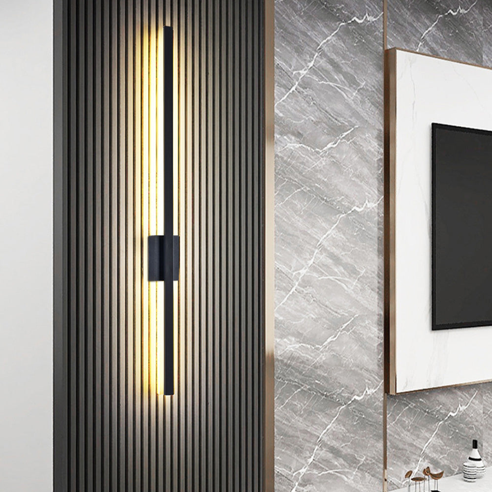 Industrial Minimalist Long LED Iron Wall Lights for Contemporary Living Room Décor and Stylish Illumination