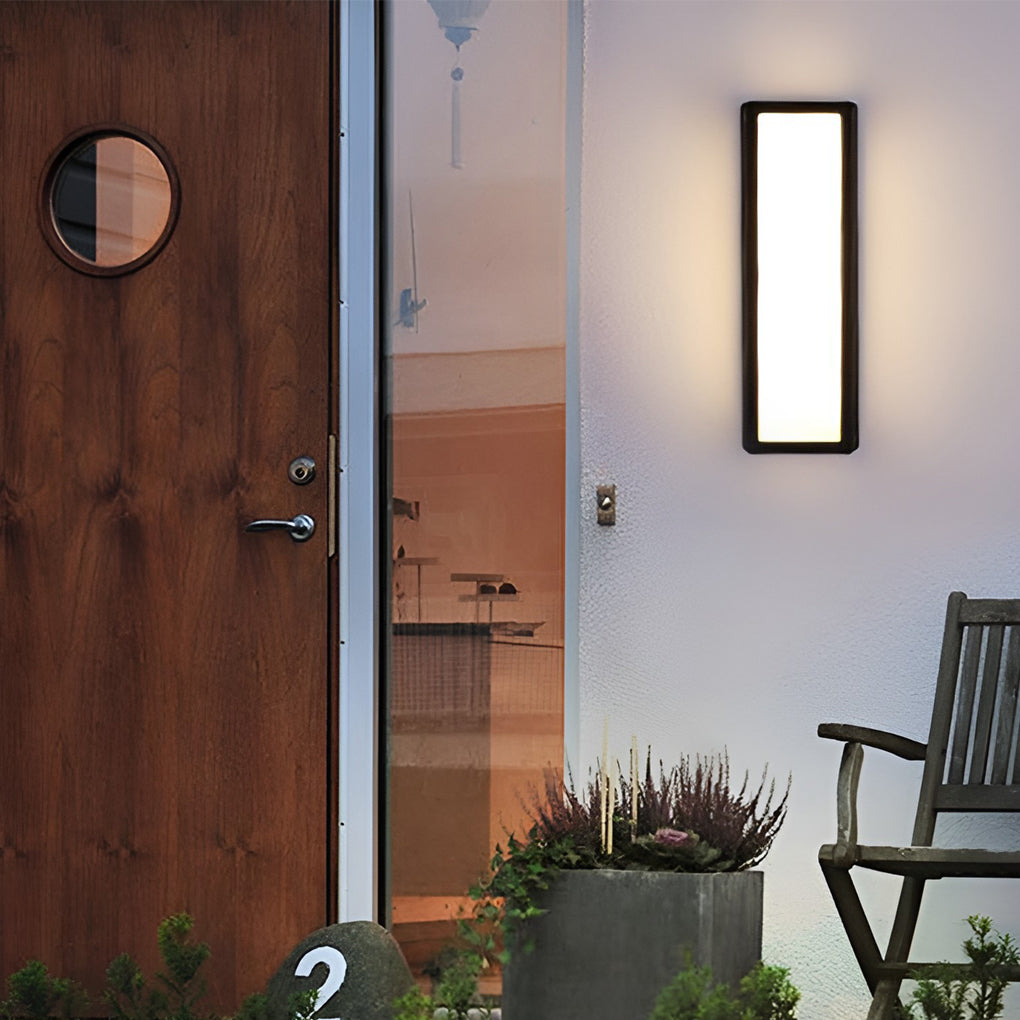 Outdoor Wall Light Black Aluminium Sconce
