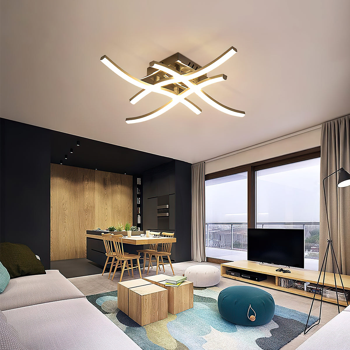 LED Ceiling Light Modern Aluminum Flush Fixture