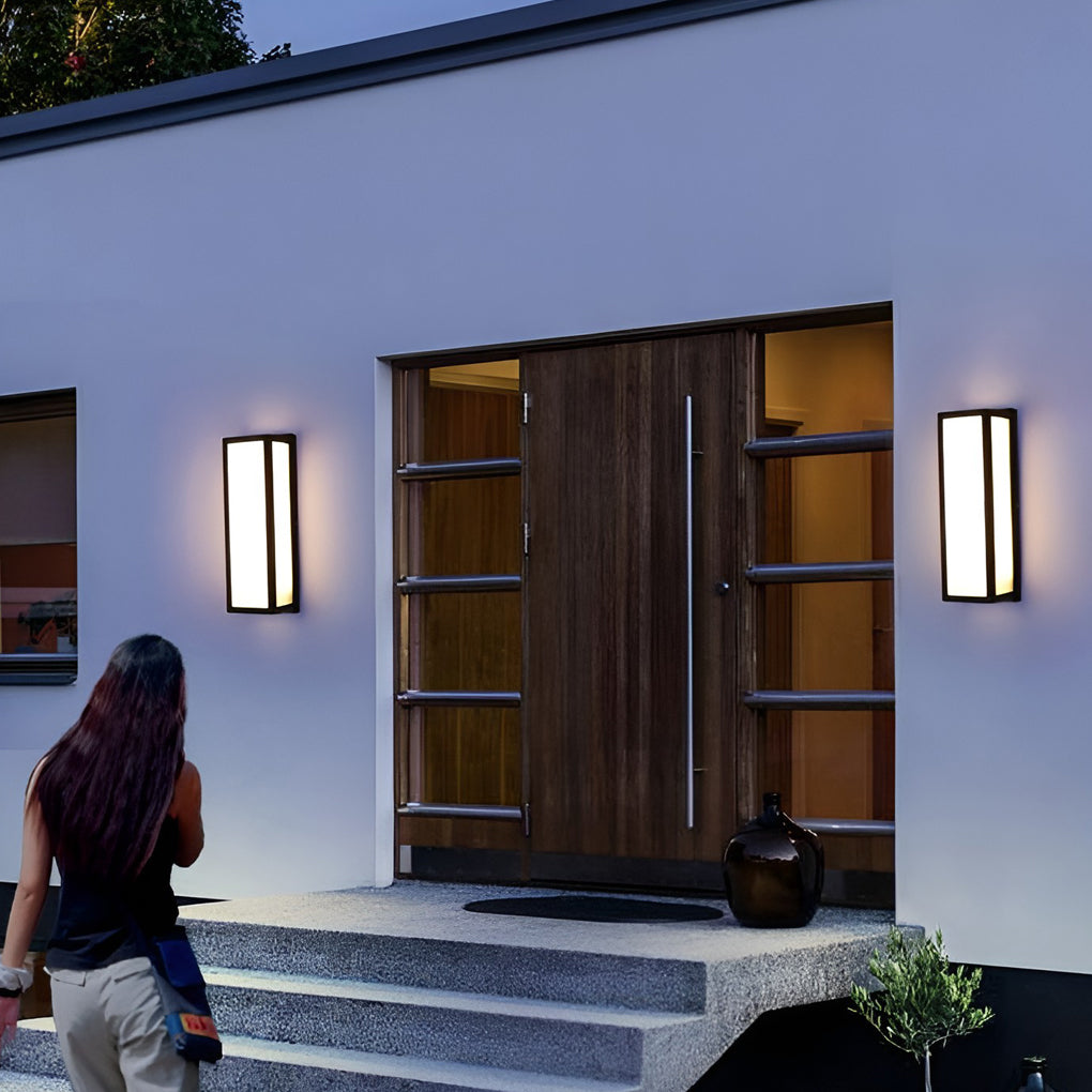 Outdoor Wall Light Black Aluminium Sconce