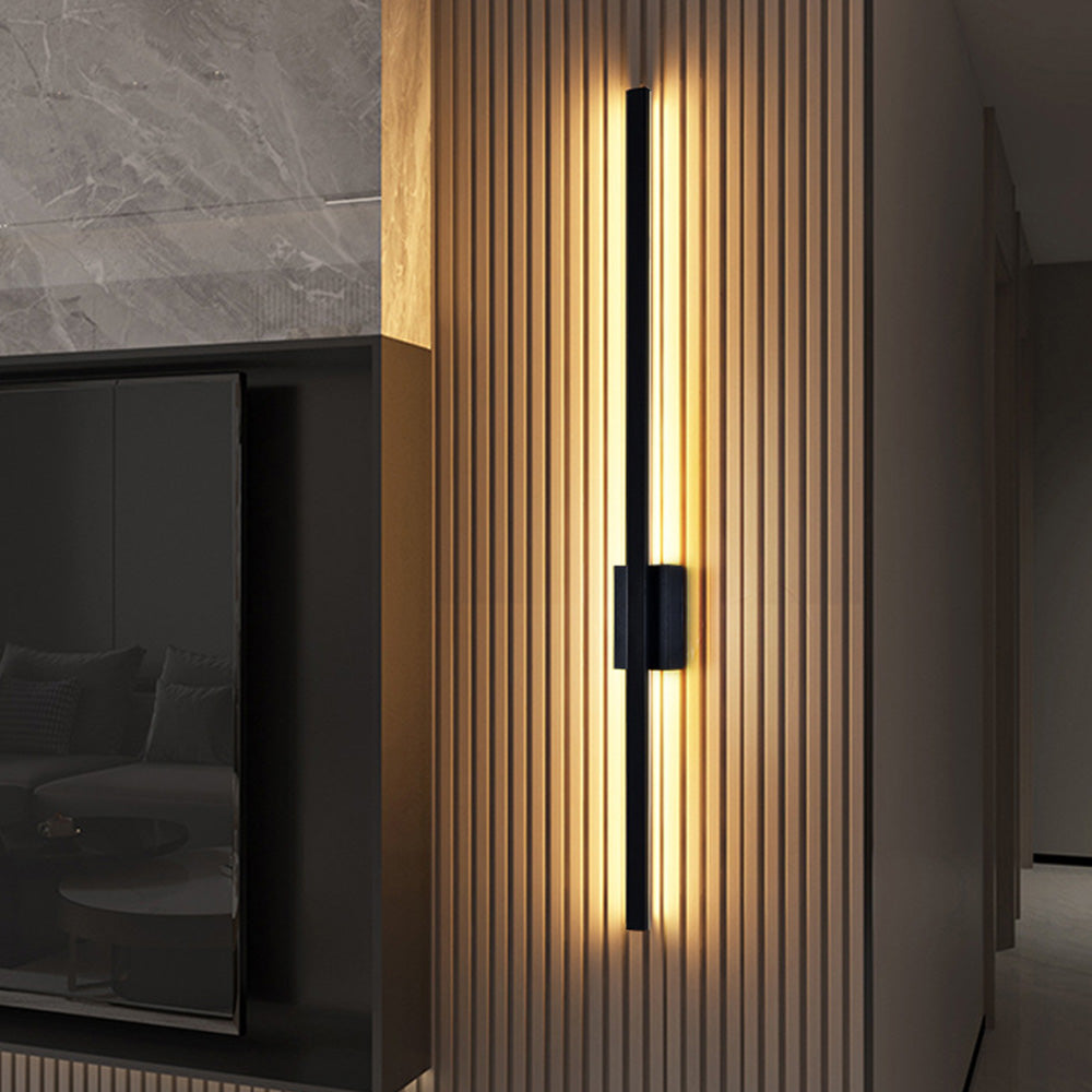 Industrial Minimalist Long LED Iron Wall Lights for Contemporary Living Room Décor and Stylish Illumination