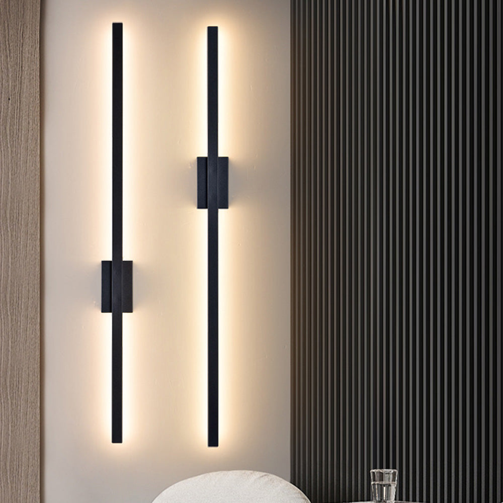 Industrial Minimalist Long LED Iron Wall Lights for Contemporary Living Room Décor and Stylish Illumination