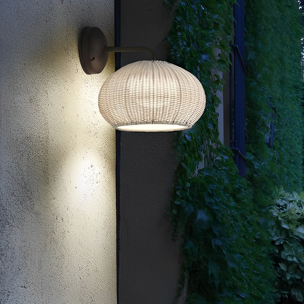 Outdoor Pendant Light Rattan Modern Garden Lamp