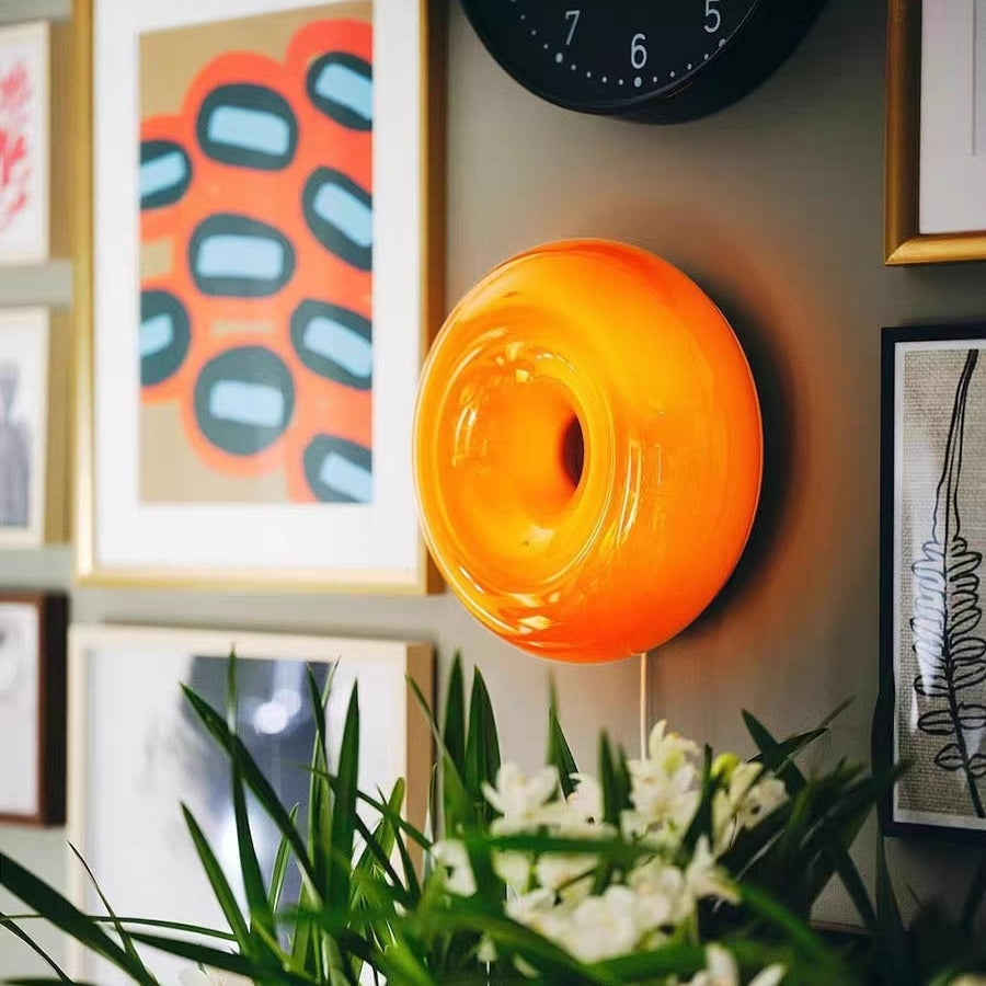 Wall Light Modern Glass Round Sconce Lamp