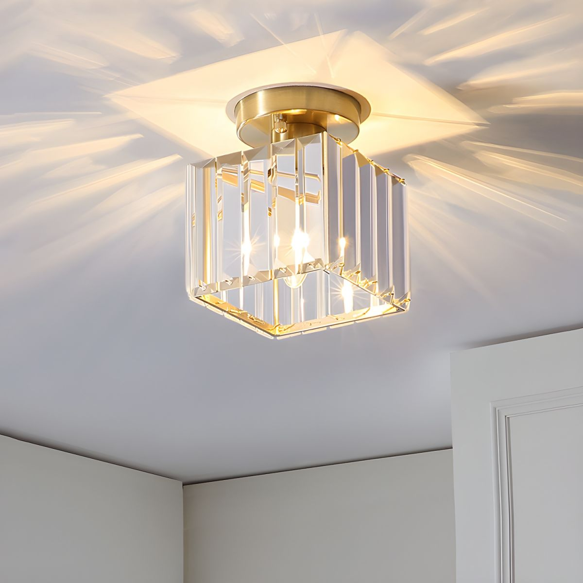 Crystal Glass Ceiling Light for Modern Interiors