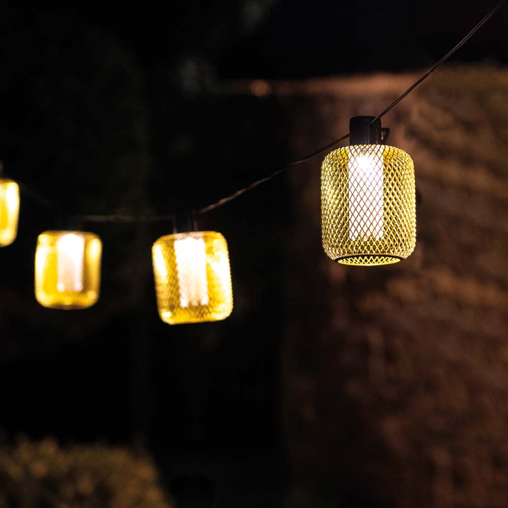 Outdoor Solar Mesh Festoon String Lights