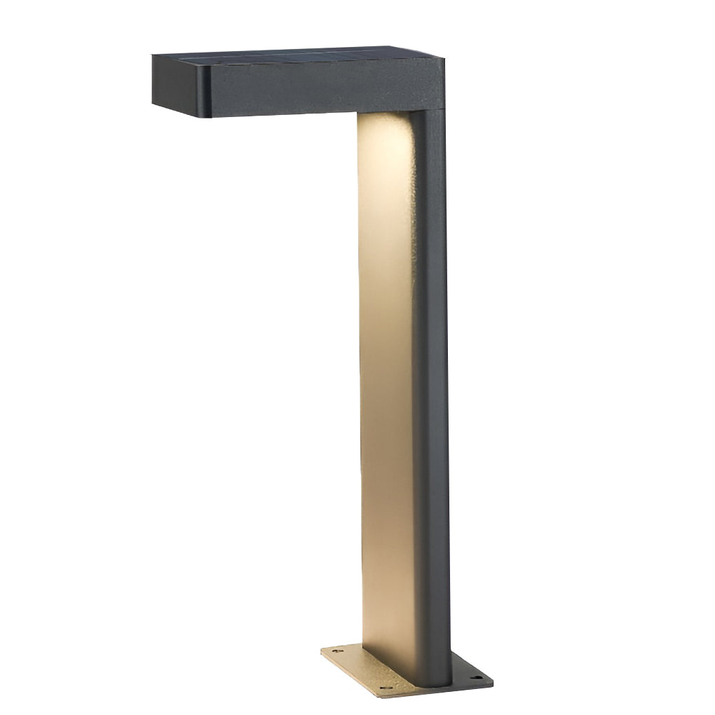 Solar Garden Path Light with Black Metal Frame