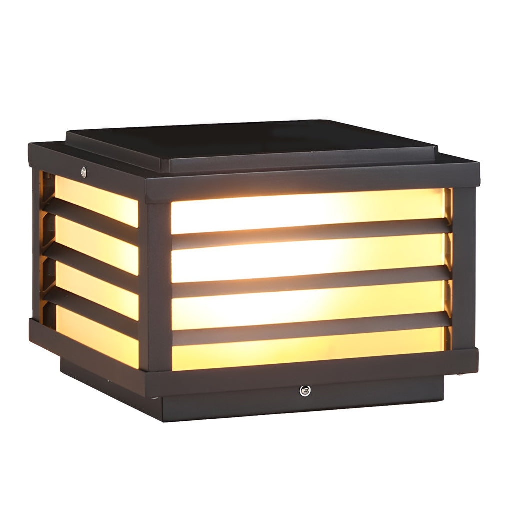 Outdoor Solar LED Fence Post Light Black