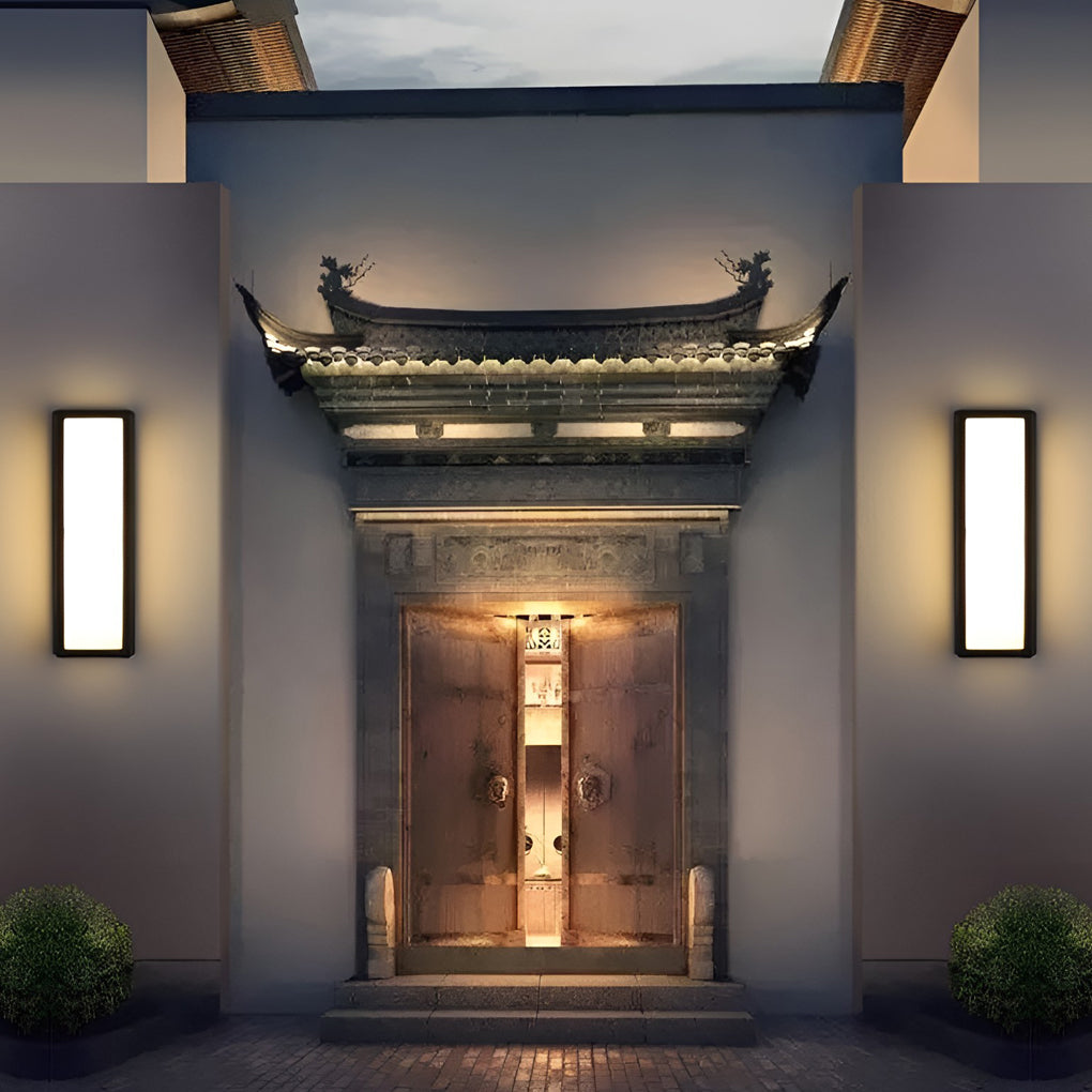 Outdoor Wall Light Black Aluminium Sconce
