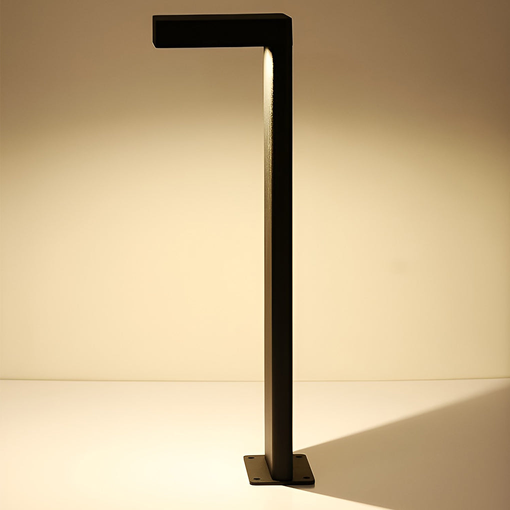 Solar Garden Path Light with Black Metal Frame