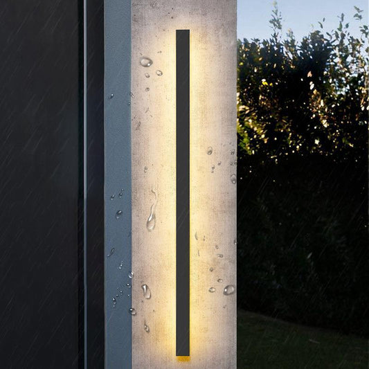 Outdoor Wall Light Modern Black LED Sconce