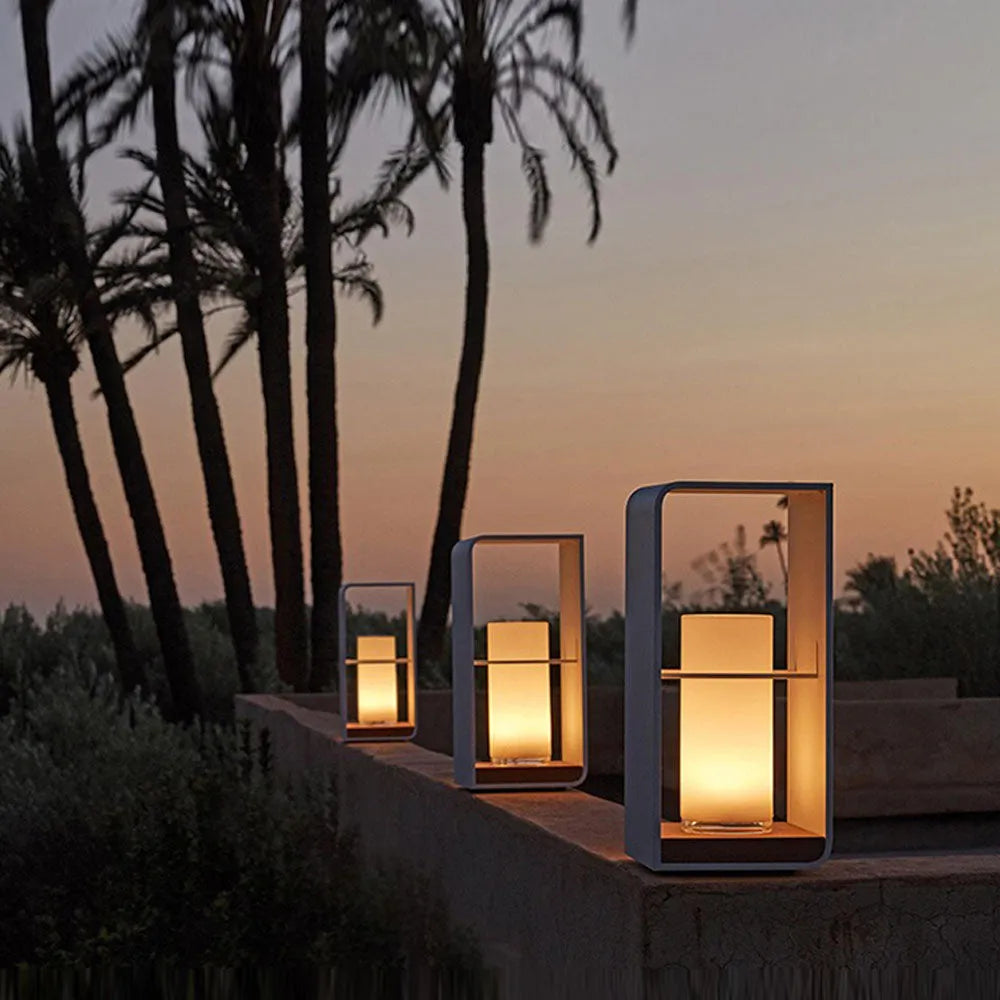 Outdoor Floor Lamp Metal Solar LED Light