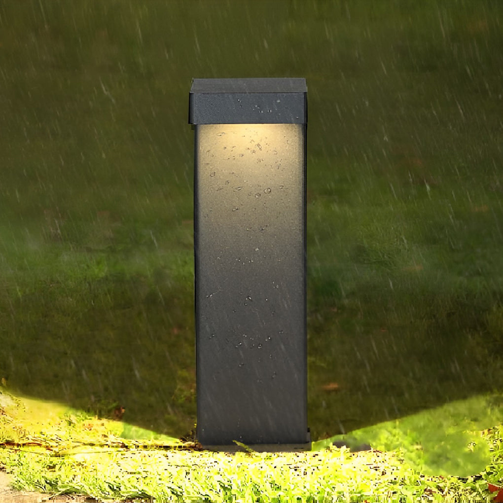 Solar Garden Path Light with Black Metal Frame