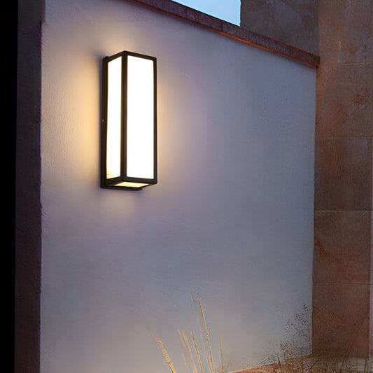 Outdoor Wall Light Black Aluminium Sconce