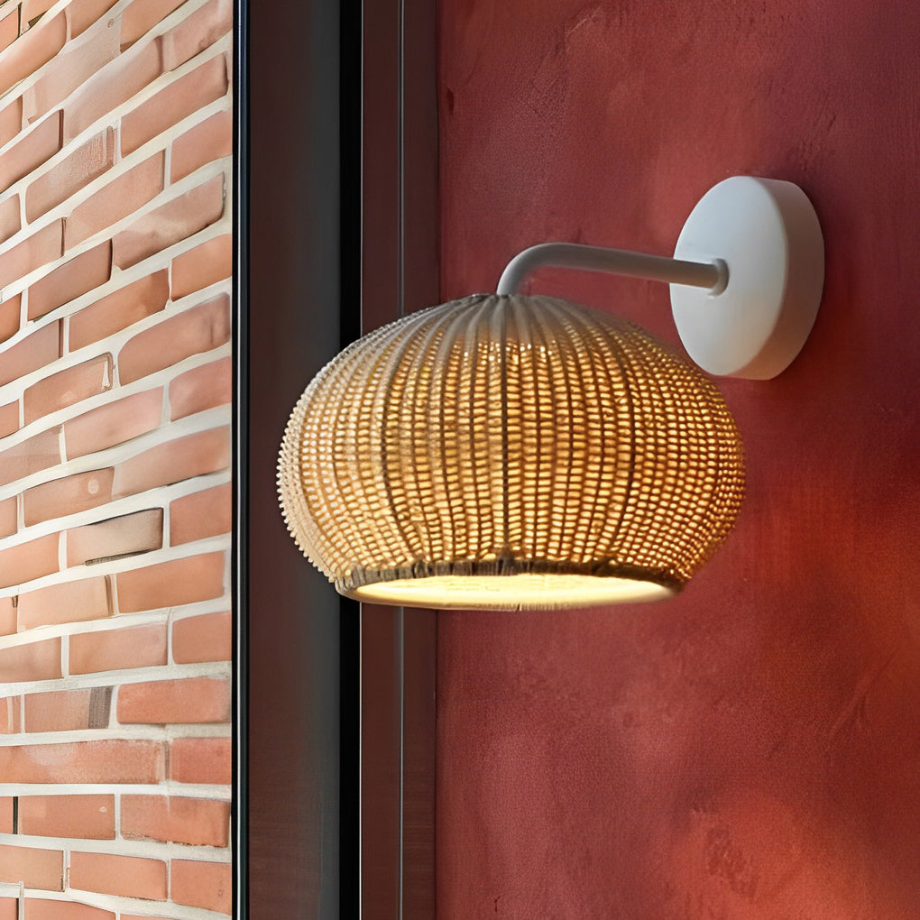 Outdoor Pendant Light Rattan Modern Garden Lamp