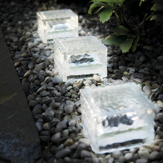 Garden Solar Glass Brick Path Lights