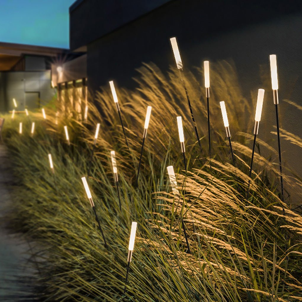 Garden Solar Lights Modern Stainless Steel Stakes
