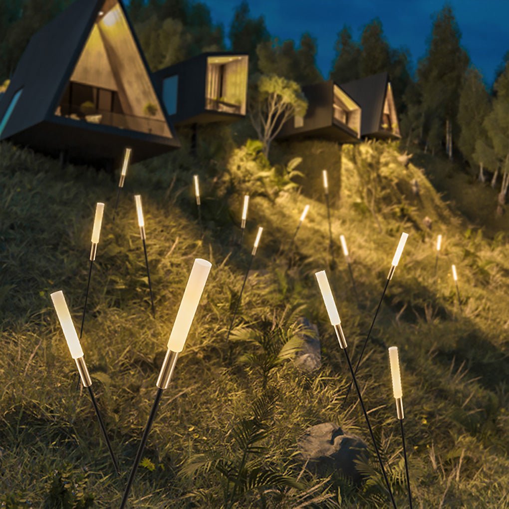 Garden Solar Lights Modern Stainless Steel Stakes