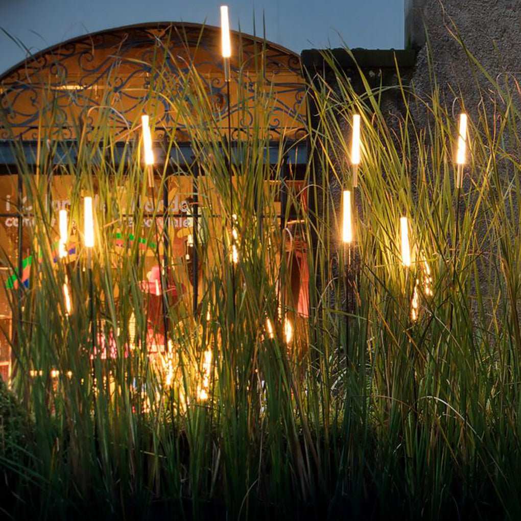 Garden Solar Lights Modern Stainless Steel Stakes