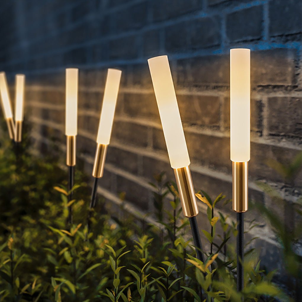 Garden Solar Lights Modern Stainless Steel Stakes