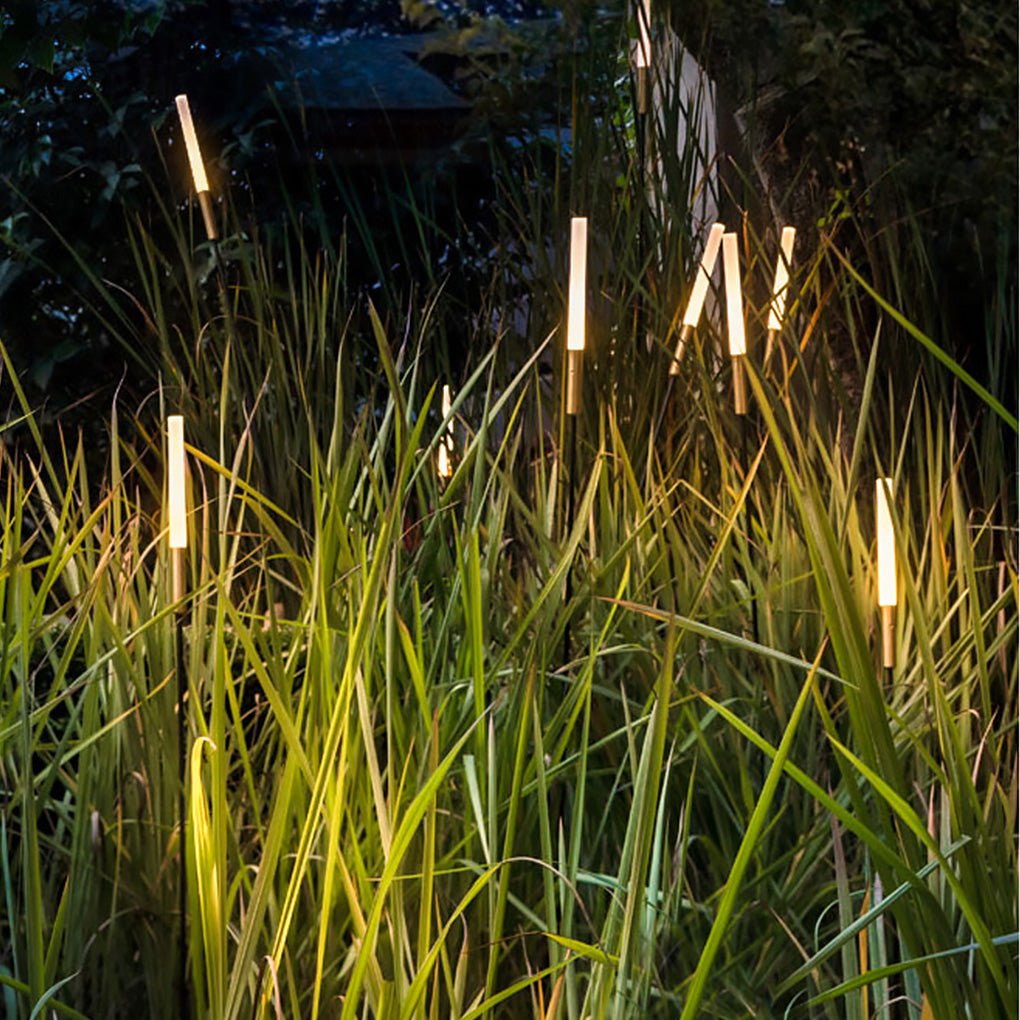 Garden Solar Lights Modern Stainless Steel Stakes