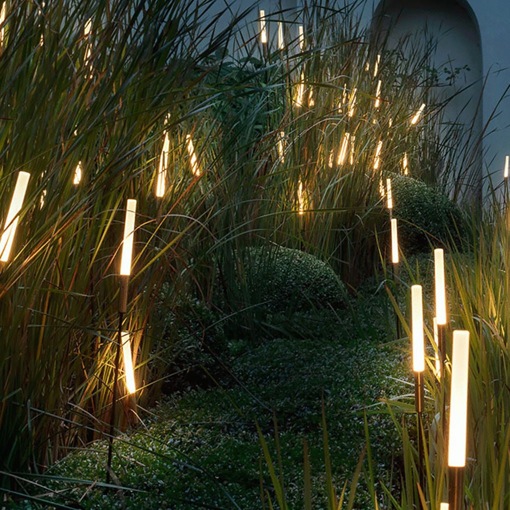 Garden Solar Lights Modern Stainless Steel Stakes