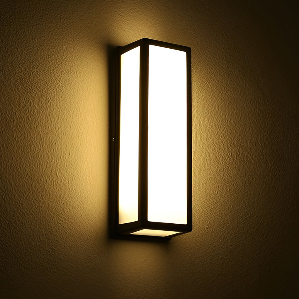 Outdoor Wall Light Black Aluminium Sconce