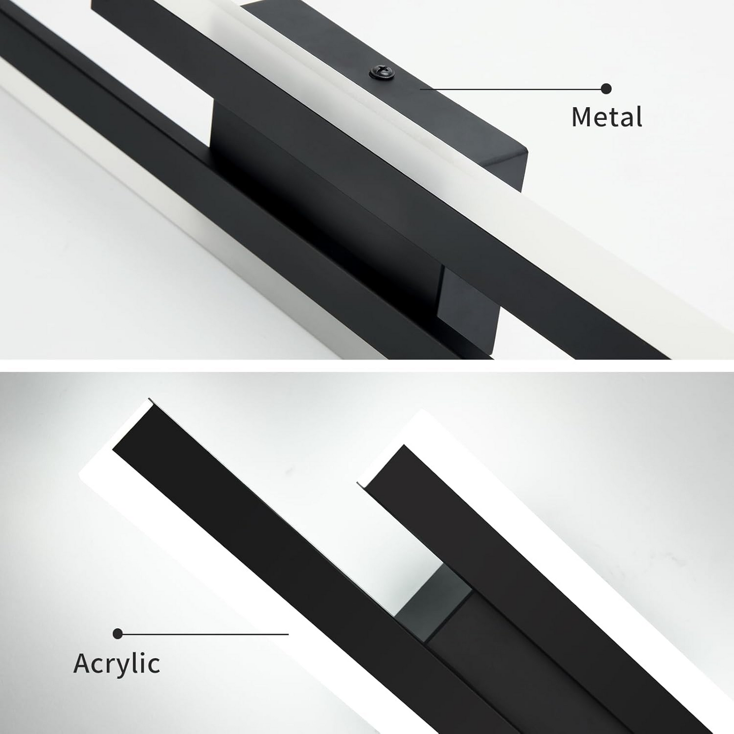 LED Wall Light Acrylic Metal Wall Sconce Lighting Fixture