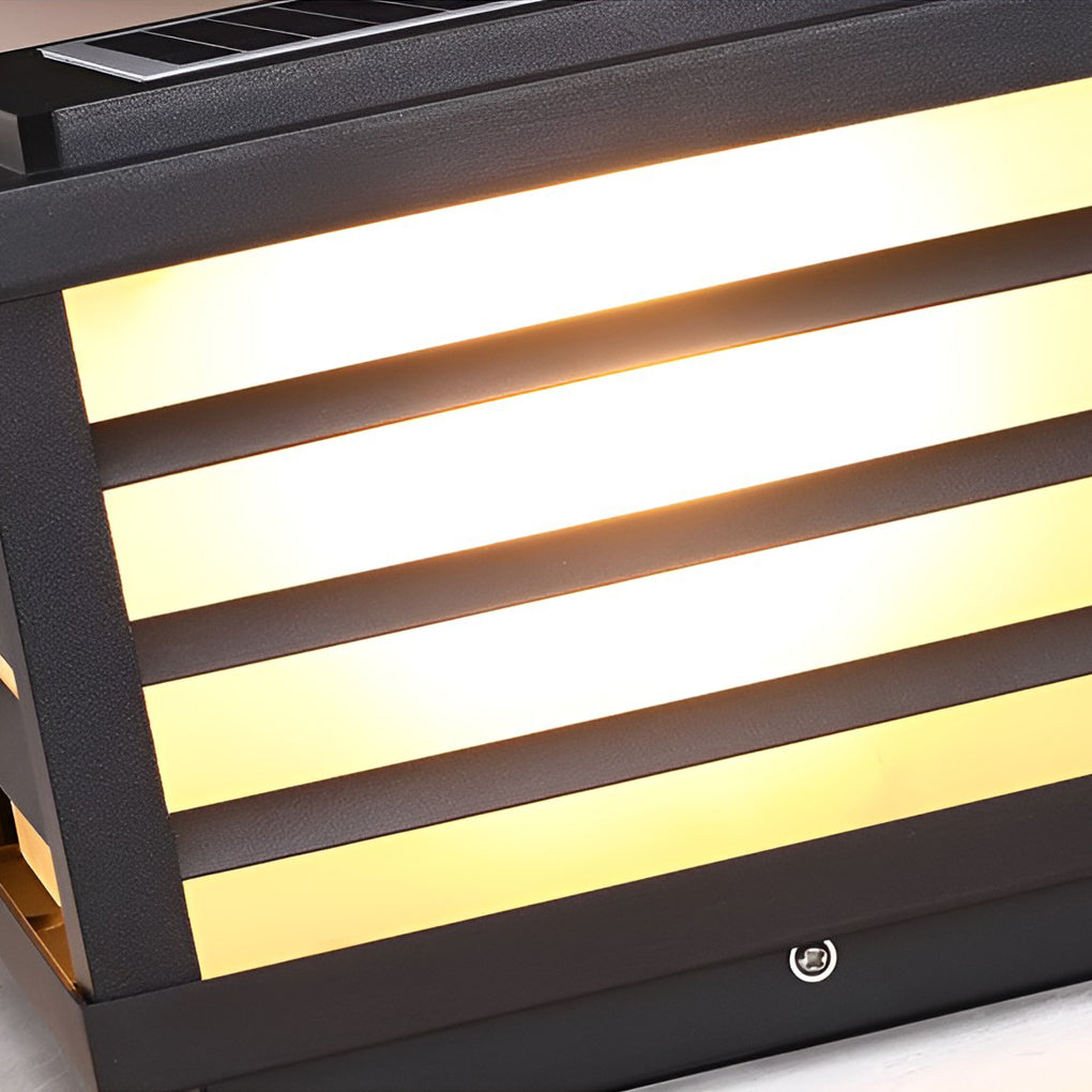 Outdoor Solar LED Fence Post Light Black