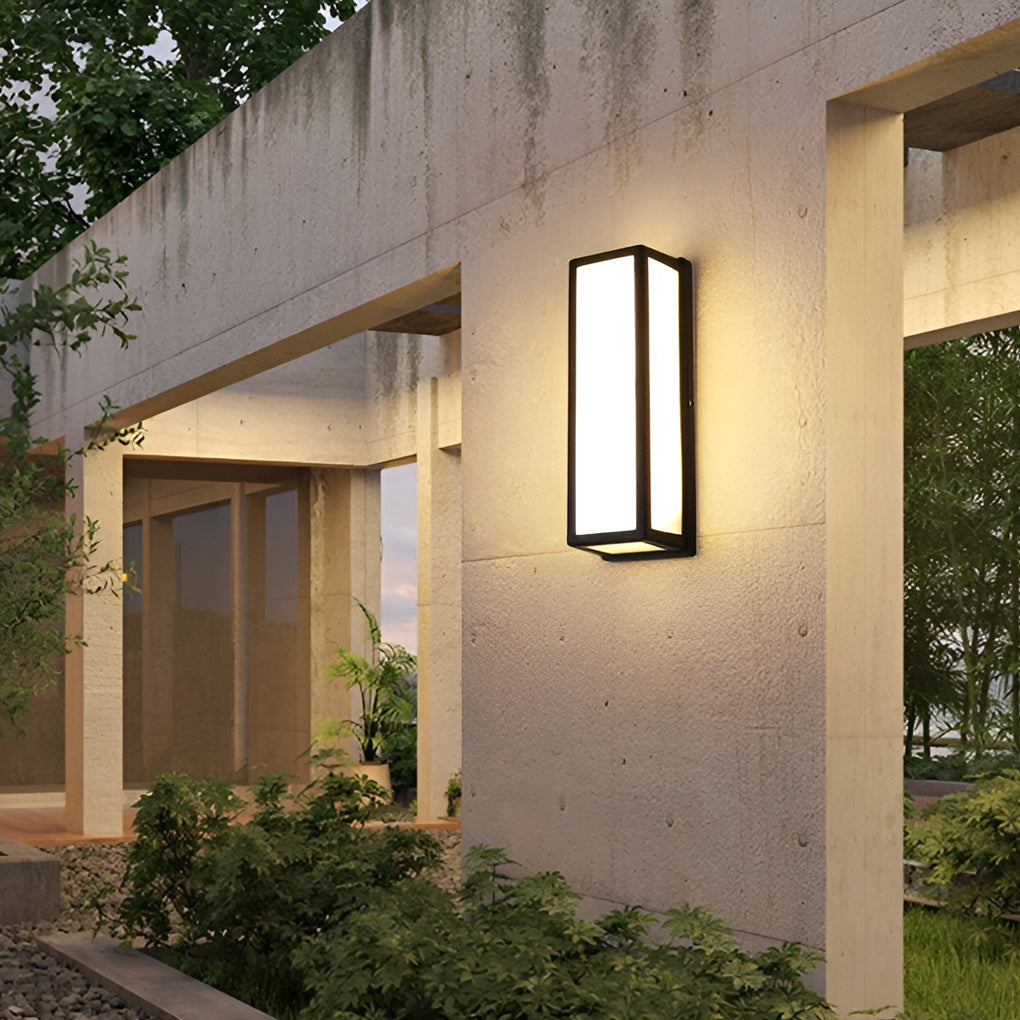 Outdoor Wall Light Black Aluminium Sconce
