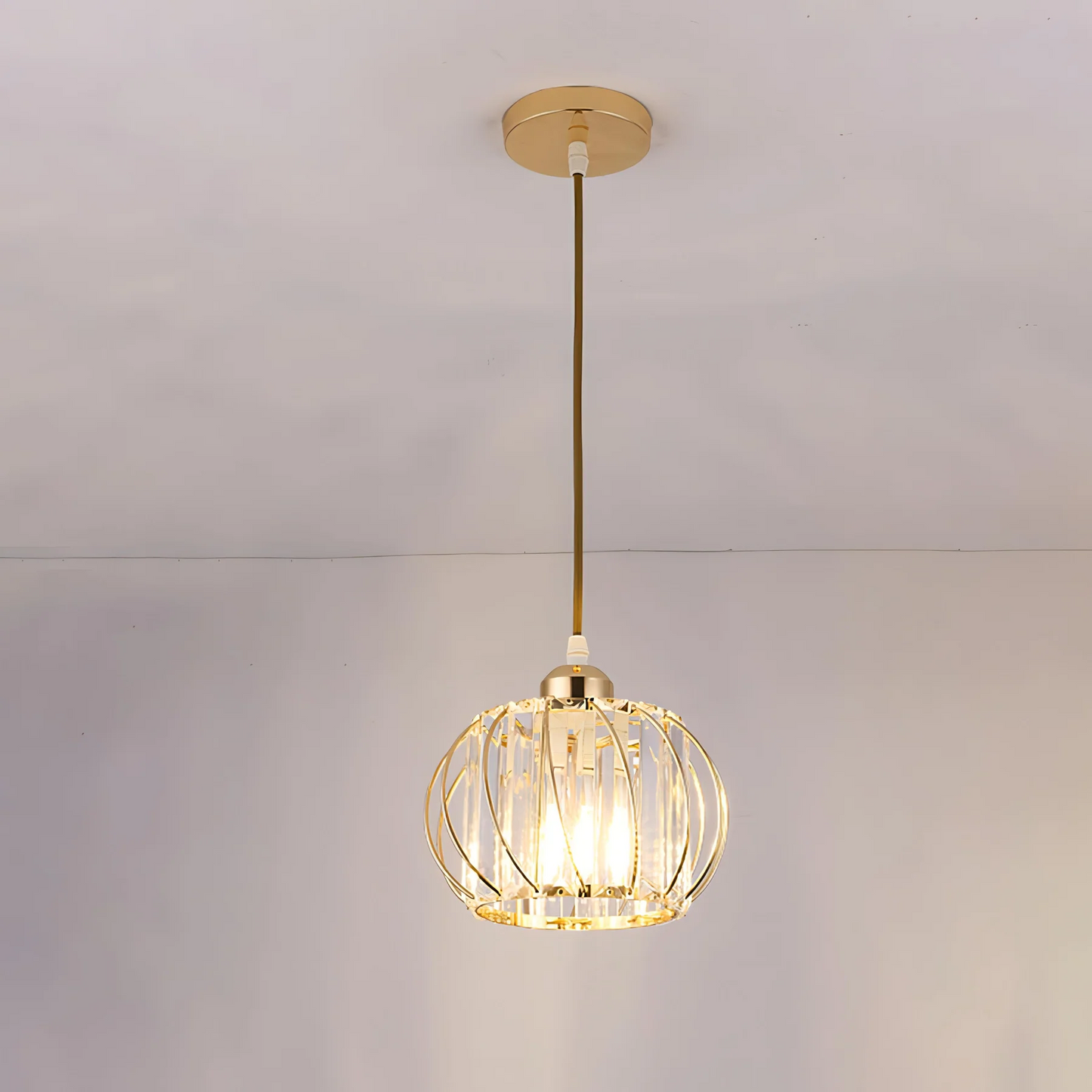 Pendant Light Black Glass Globe Ceiling Fixture