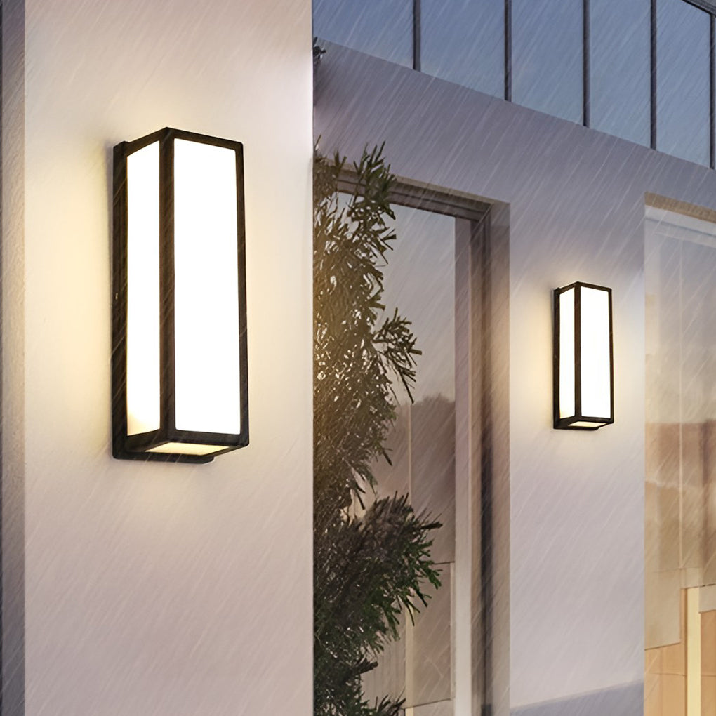 Outdoor Wall Light Black Aluminium Sconce