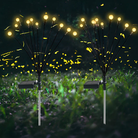 Solar Garden Lights Waterproof LED Firefly Stakes