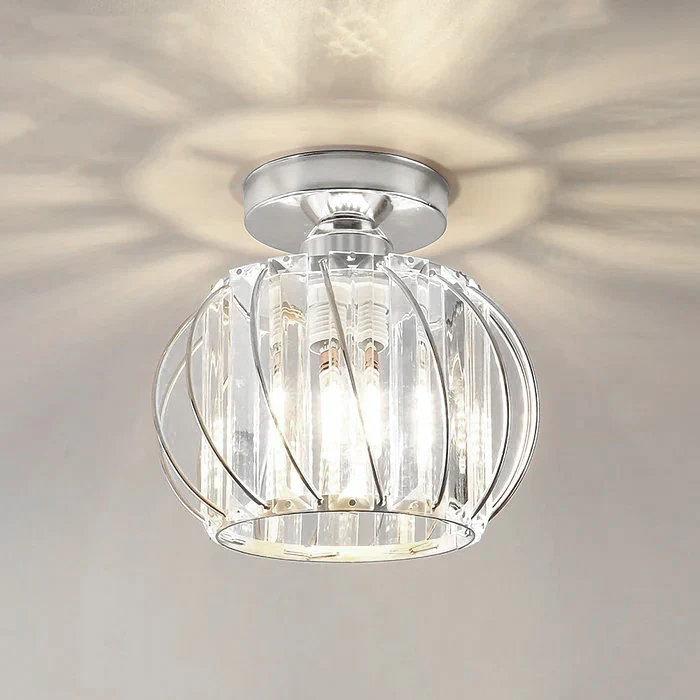Pendant Light Black Glass Globe Ceiling Fixture