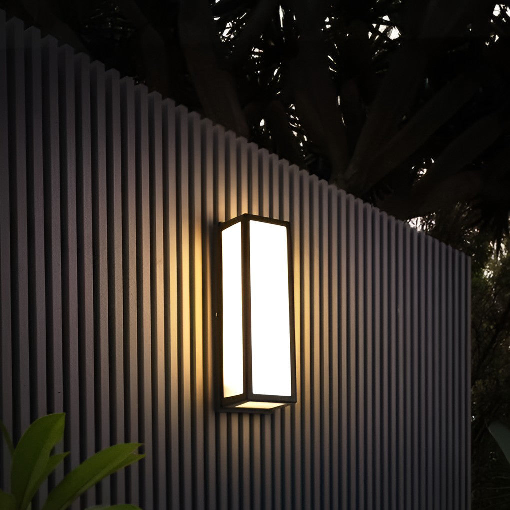 Outdoor Wall Light Black Aluminium Sconce