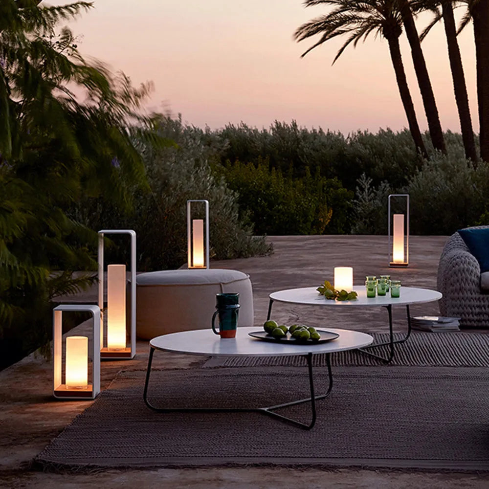 Outdoor Floor Lamp Metal Solar LED Light