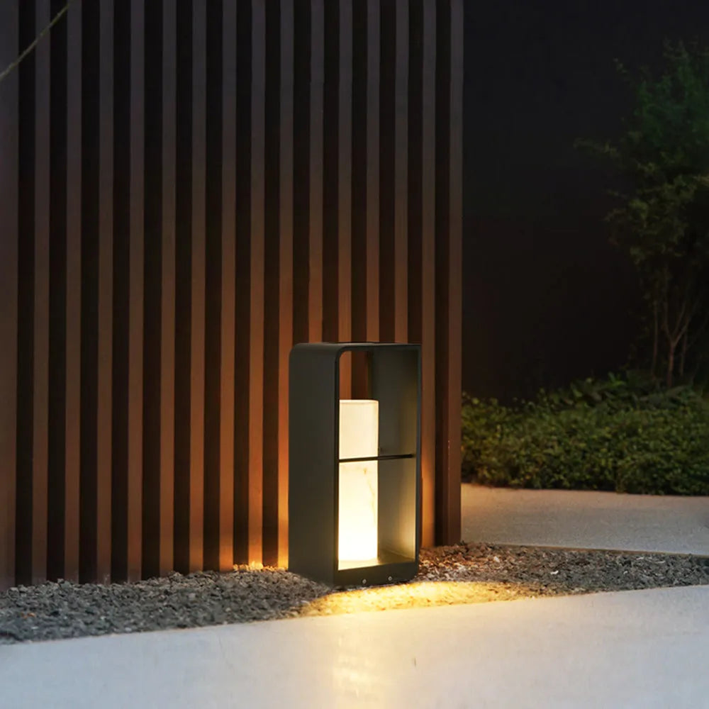 Outdoor Floor Lamp Metal Solar LED Light