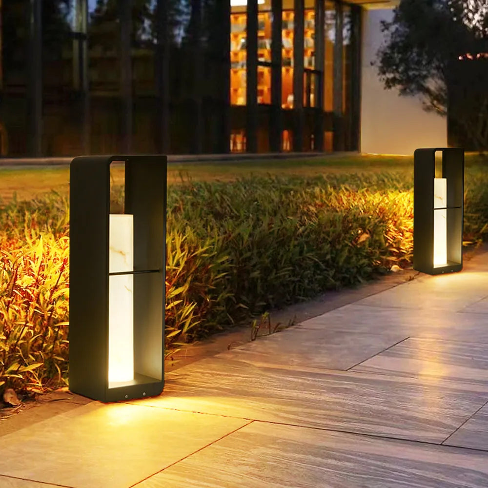 Outdoor Floor Lamp Metal Solar LED Light