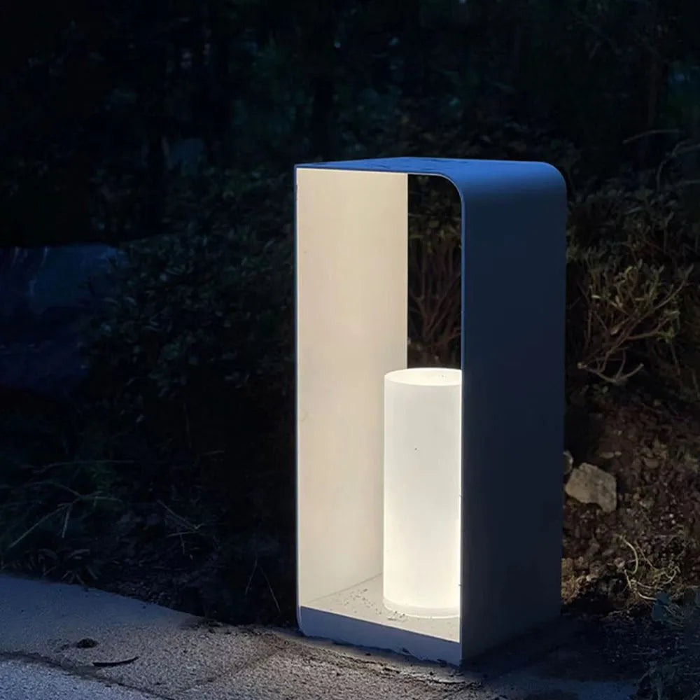 Outdoor Floor Lamp Metal Solar LED Light