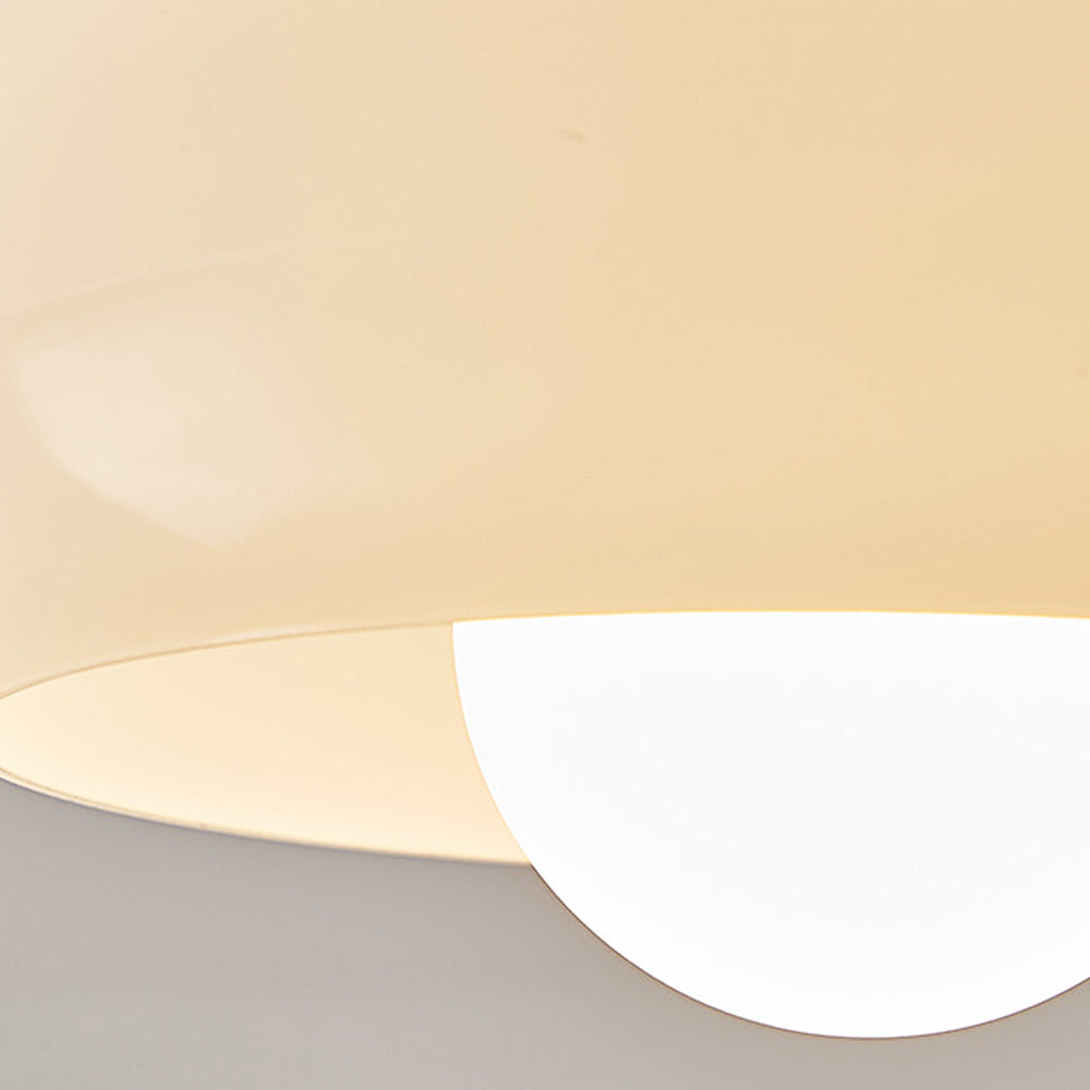 Glass Ceiling Light with Wood for Hallway
