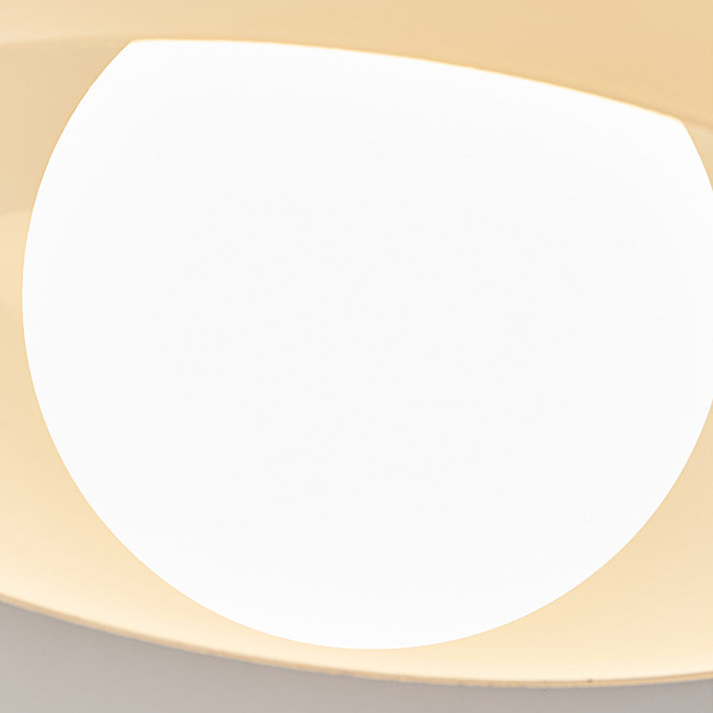 Glass Ceiling Light with Wood for Hallway