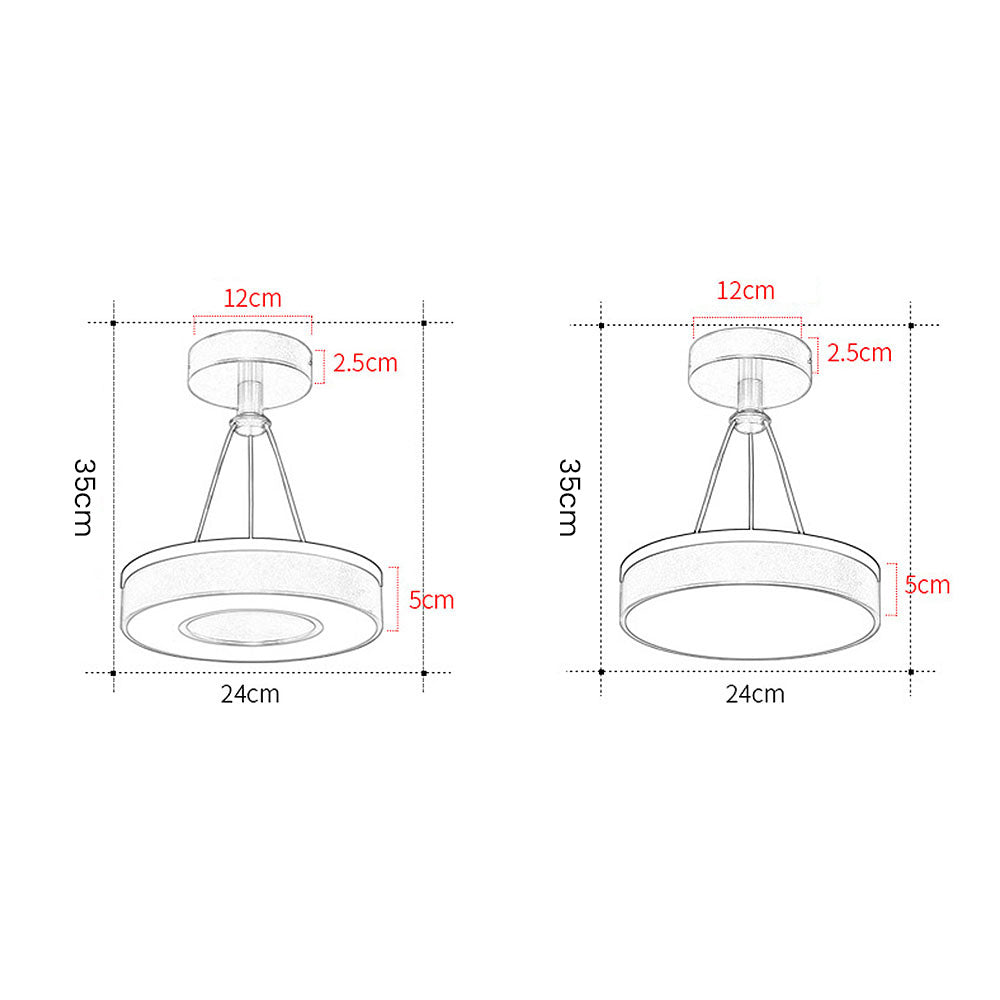 Sleek Modern Metal LED Pendant Ceiling Lights