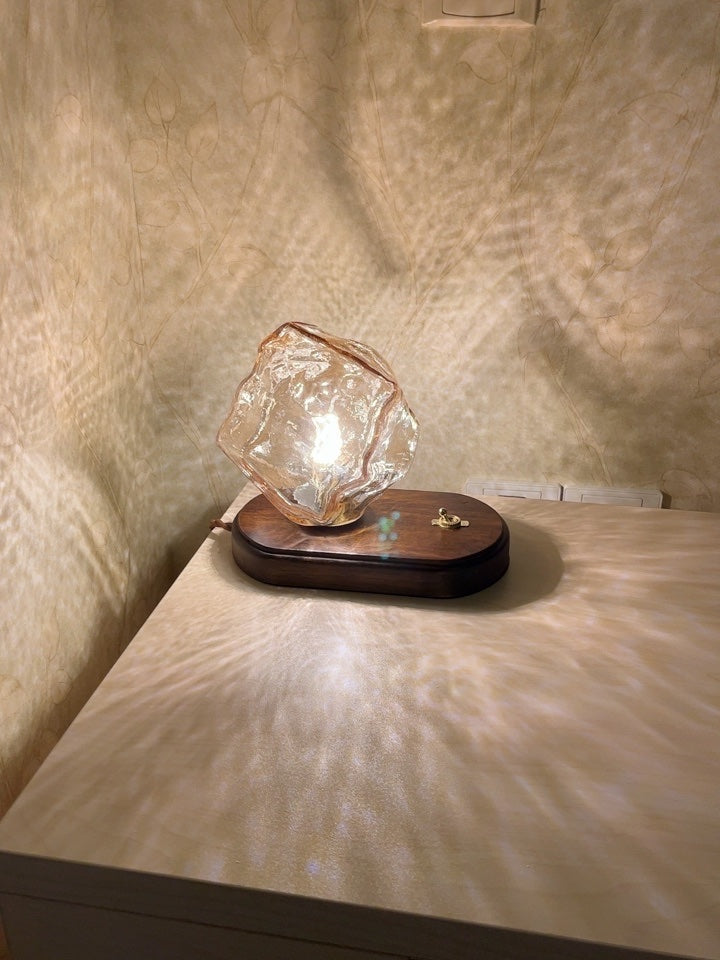 IceGlow™| Elegant Glass Table Lamp with Ambient LED Lighting