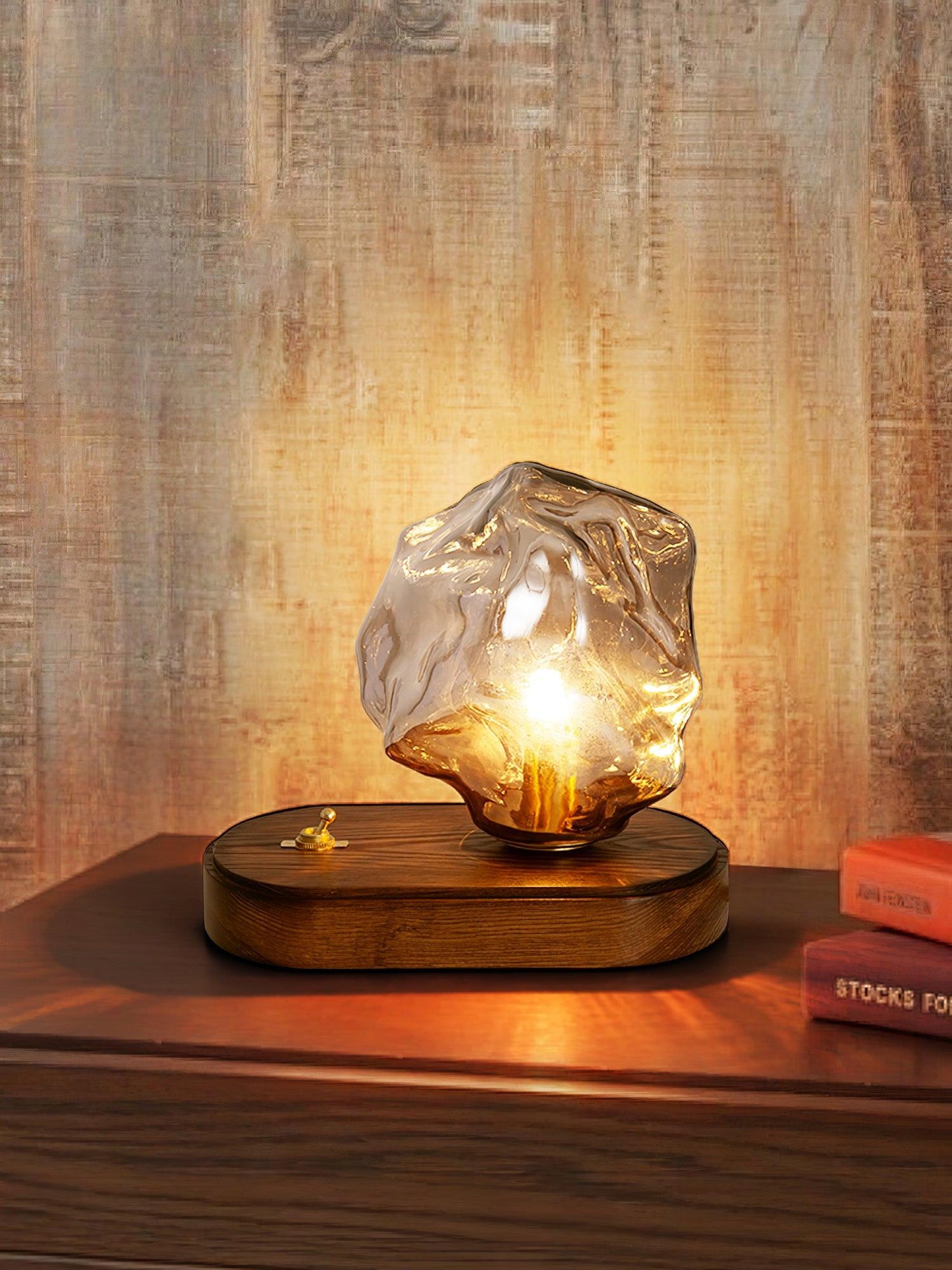 IceGlow™| Elegant Glass Table Lamp with Ambient LED Lighting