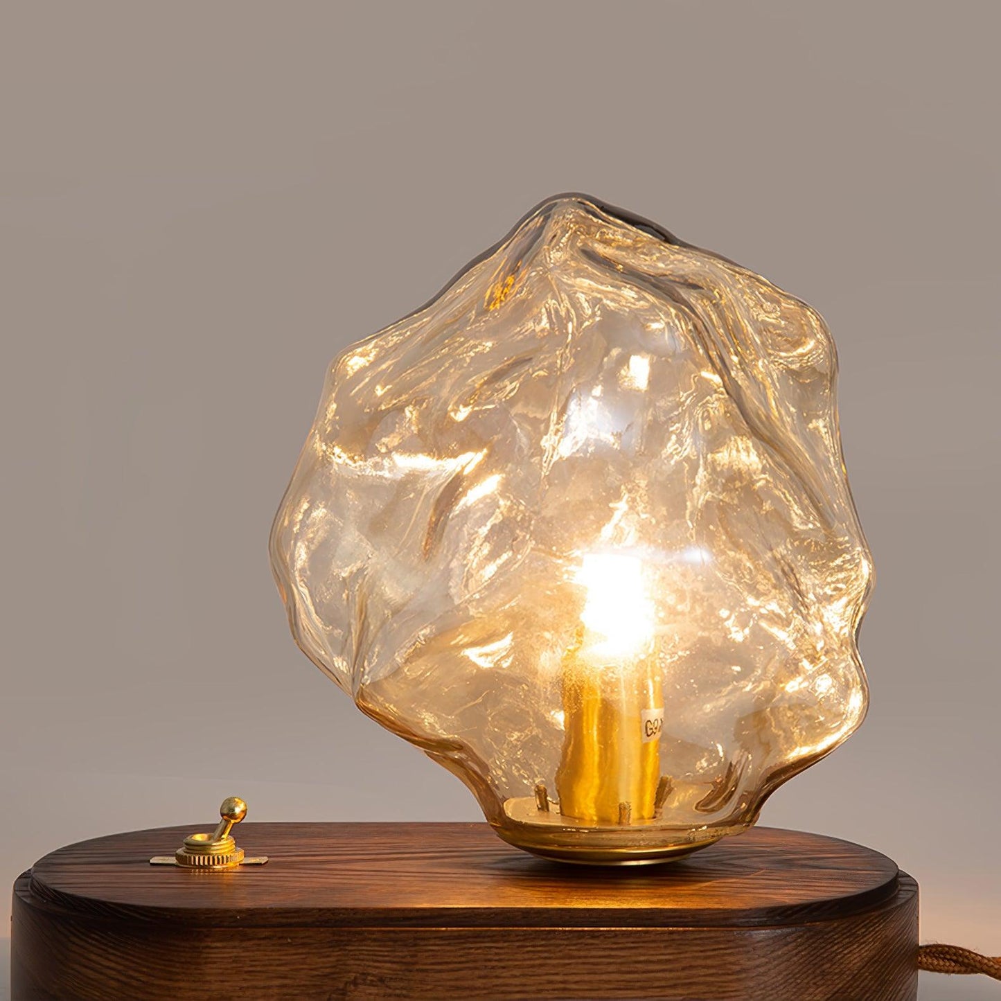 IceGlow™| Elegant Glass Table Lamp with Ambient LED Lighting