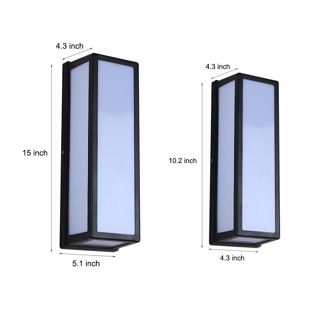 Outdoor Wall Light Black Aluminium Sconce