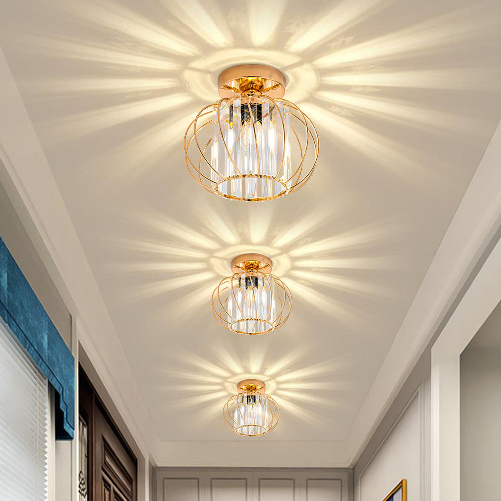 Pendant Light Black Glass Globe Ceiling Fixture